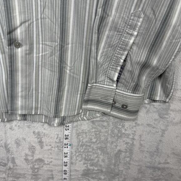 Tommy Bahama Relaxed Fit Striped Shirt XL Tall Made in Peru Cotton Modal Blend - Picture 11 of 12